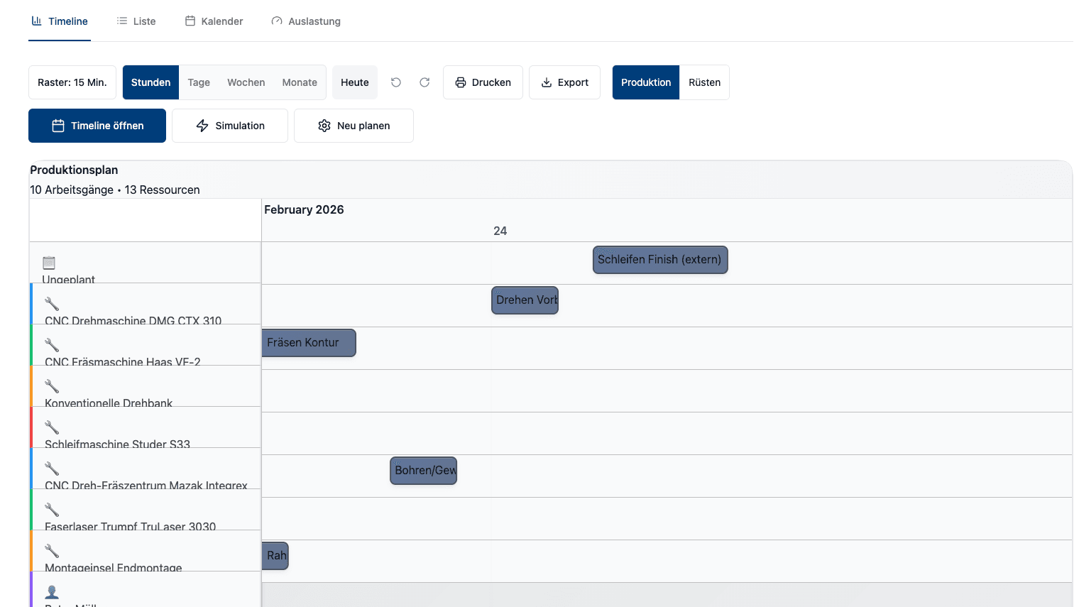 Planning board screenshot